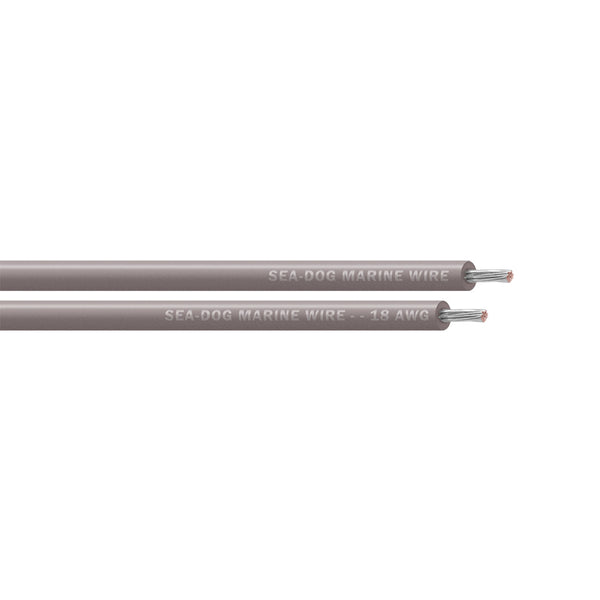 Sea-Dog 18 AWG Grey Primary Wire - 100'