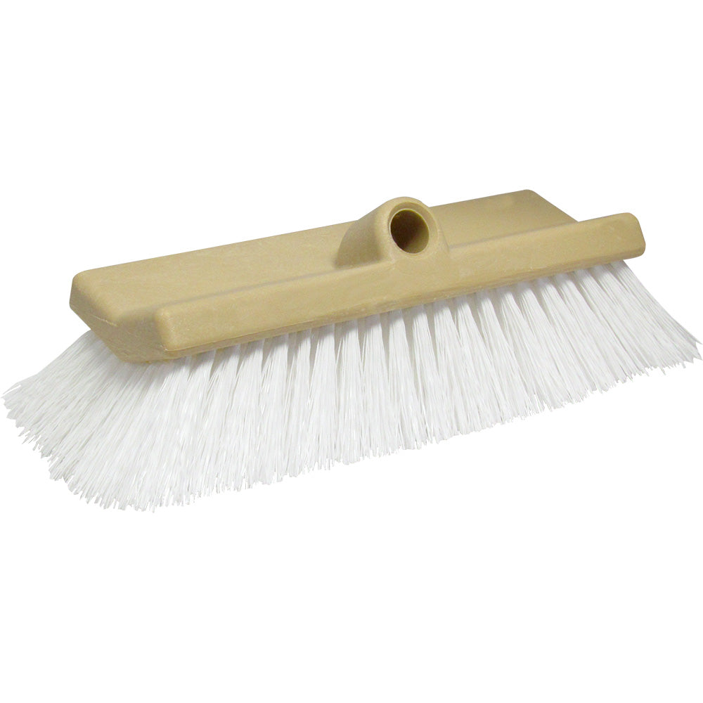 Star brite 10" Bi-Level Boat Cleaning Brush - Stiff Bristle White Scrubber [40016]