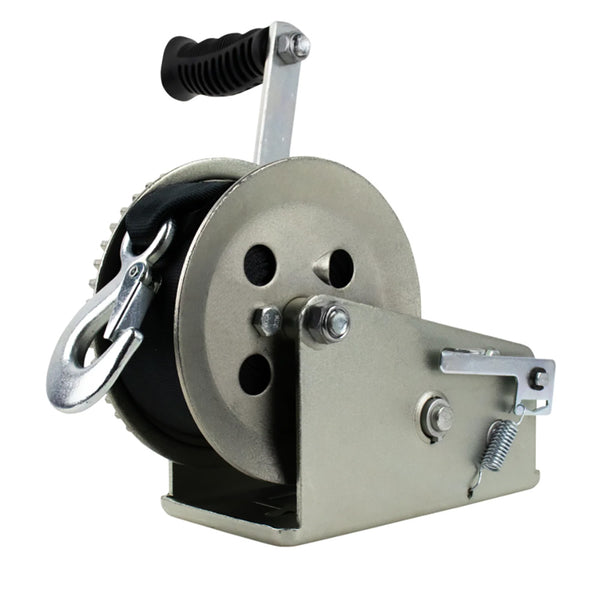 Powerwinch Utility Series Winch 2,000lb, 2 Speed, 8" Crank Arm - Zinc