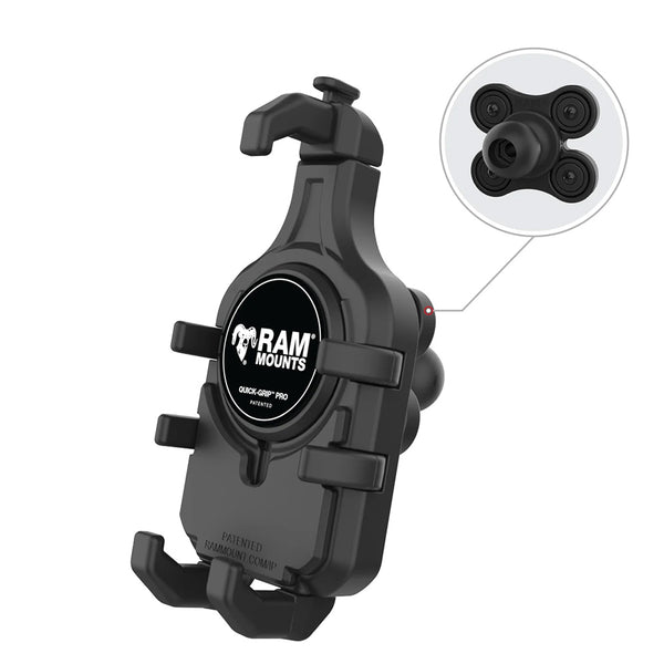 Ram Mount RAM Quick-Grip Pro Phone Holder w/Ball  Vibration Damper