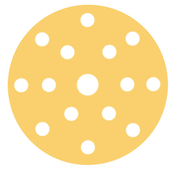 RUPES MULTIPURPOSE Paper Abrasive Discs 150mm (6") - 15 Holes - P80 Grit *Box of 50pcs