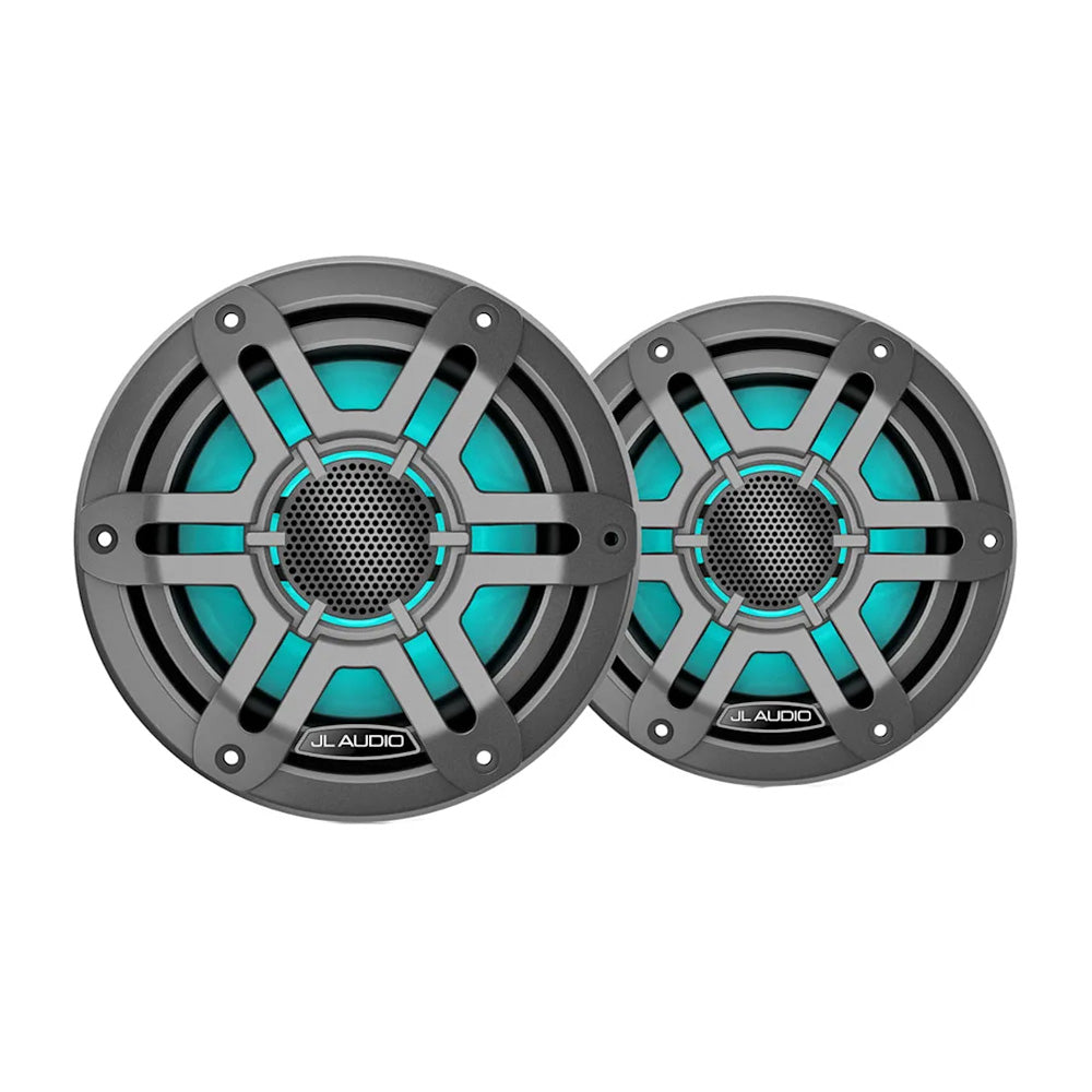 JL Audio M200 Marine Speakers 6.5" LED w/Grey Sport Grille [010-04753-03]
