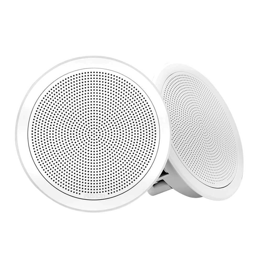 Fusion FM-F65RW FM Series 6.5&quot; Flush Mount Round Marine Speakers - White Grill - 120W [010-02299-00]