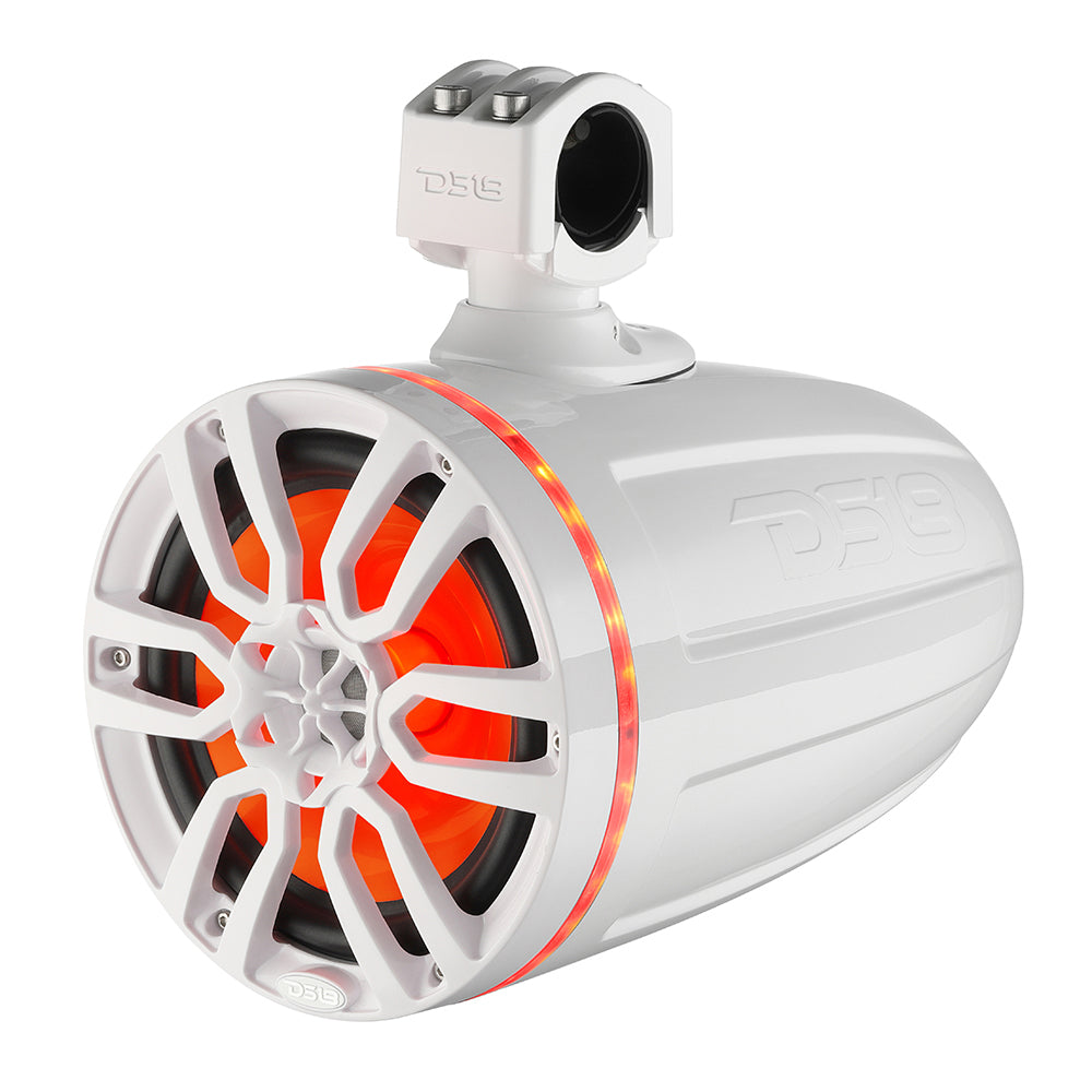 DS18 X Series HYDRO 8&quot; Wakeboard Pod Tower Speaker w/RGB LED Light - 375W - White [NXL-X8TP/WH]