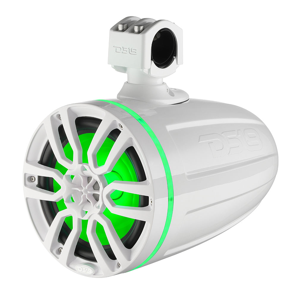 DS18 X Series HYDRO 8&quot; Wakeboard Pod Tower Speaker w/RGB LED Light - 375W - White [NXL-X8TP/WH]