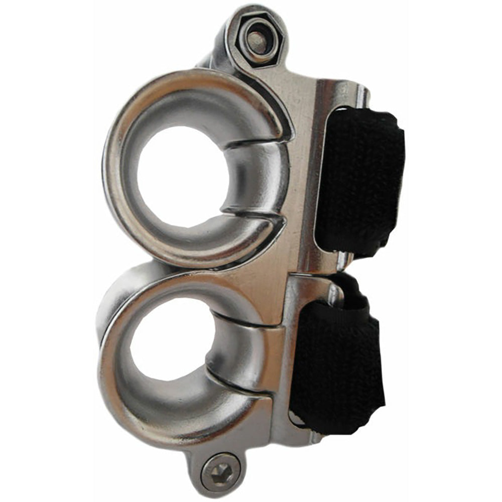 Wichard Double Fairlead - 25mm Diameter Stanchion w/Webbing - Velcro Stipe [20220W]