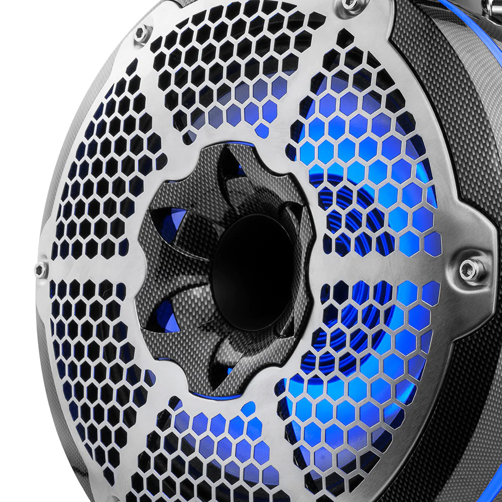 DS18 HYDRO 10&quot; Neodymium Marine Towers w/Built-In Passive Radiator, 1&quot; Driver  RGB LED Light - 900W - Black [CF-X10TPNEO]