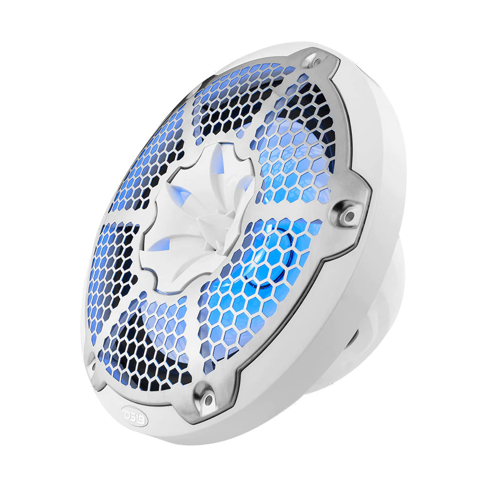 DS18 HYDRO 10&quot; 2-Way Speakers w/Bullet Tweeter  Integrated RGB LED Lights - White [NXL-10M/WH]