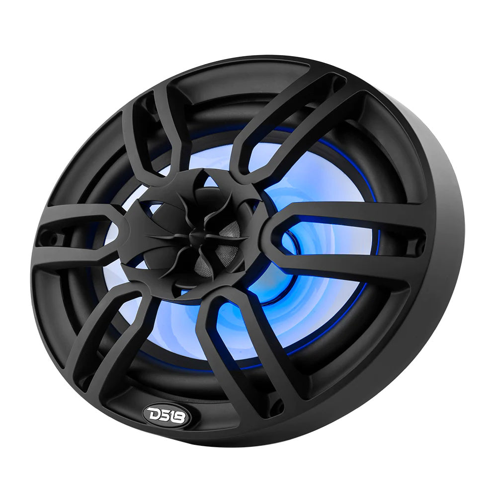 DS18 HYDRO 6 x 9&quot; 2-Way Marine Speakers w/Integrated RGB LED Lights - 375W - Black [NXL-69/BK]