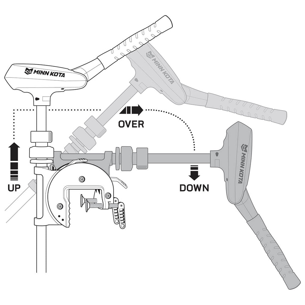 Minn Kota u200bTraxxis 80 Freshwater Trolling Motor - Transom Mount - 24V - 80lb - 42&quot; - Variable Speedu200b [1368730M]