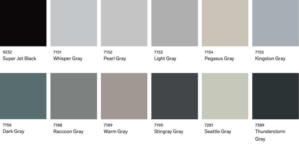 ALEXSEAL Premium Topcoat 501 - Grays & Blacks