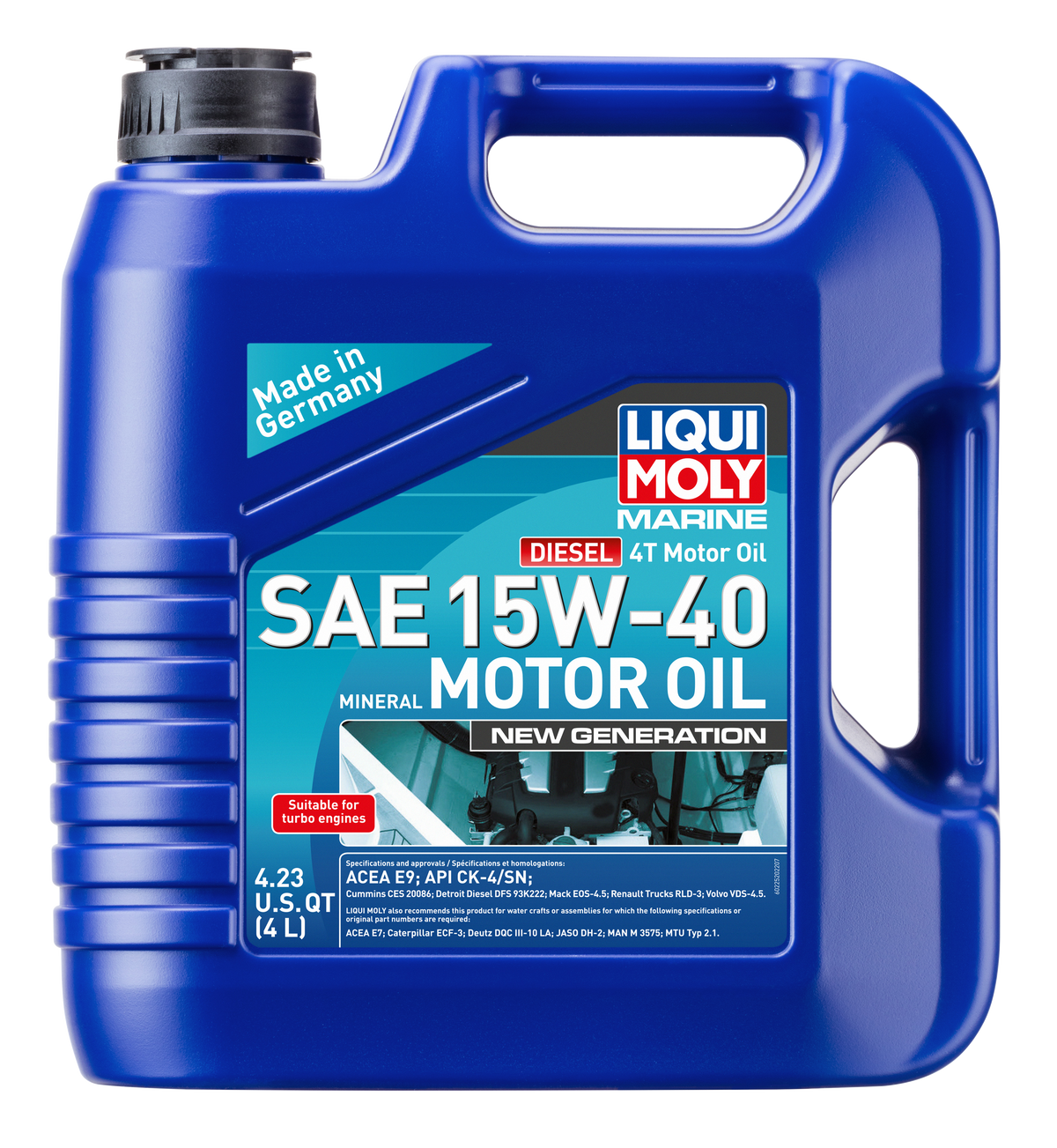 LIQUI MOLY Marine 4T Motor Oil SAE 15W-40 New Generation 4L