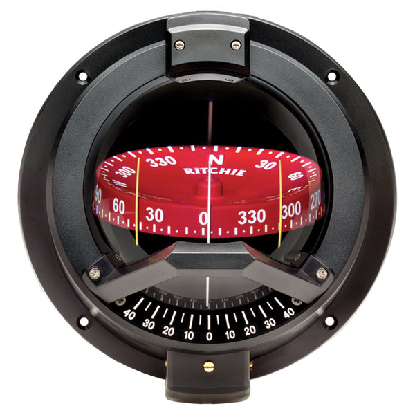 Ritchie BN-202 Navigator bulkhead-mount boat compass in black