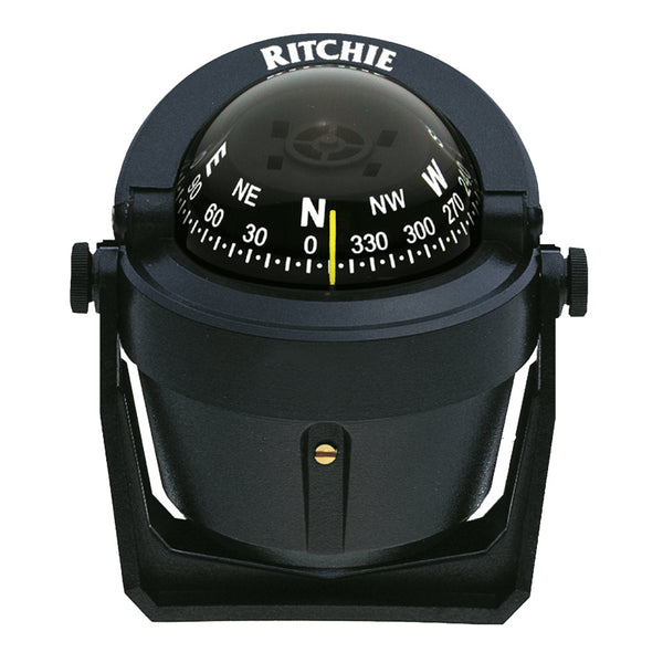 Ritchie B-51 Explorer bracket-mount boat compass in black
