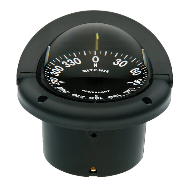 Ritchie HF-742 Helmsman flush-mount boat compass in black