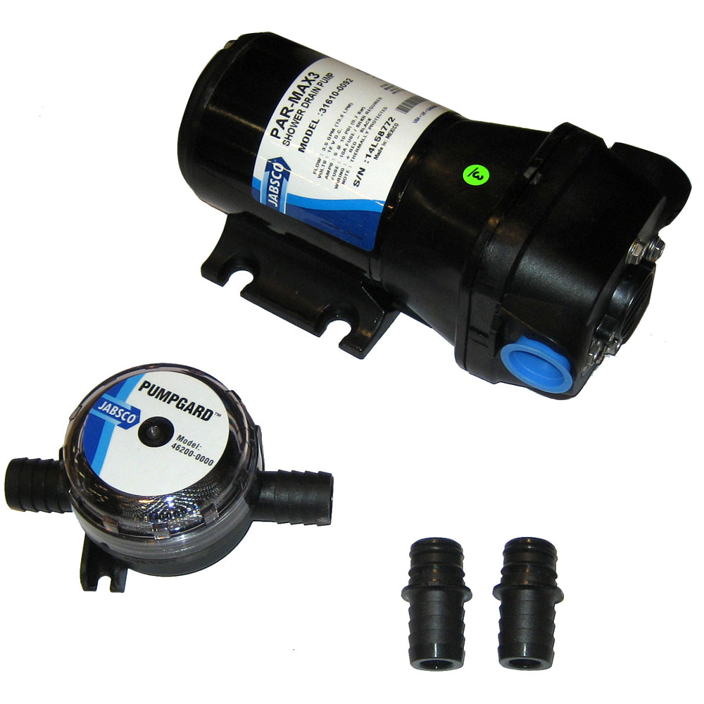Jabsco PAR-Max 3 Shower Drain Pump 12V 3.5 GPM [31610-0092]