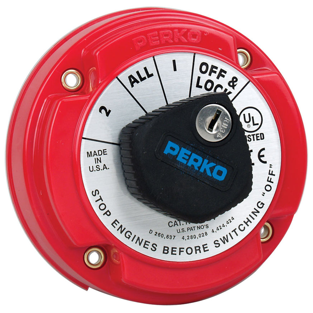 Perko 8504DP Medium Duty Battery Selector Switch w/Alternator Field Disconnect &amp; Key Lock [8504DP]