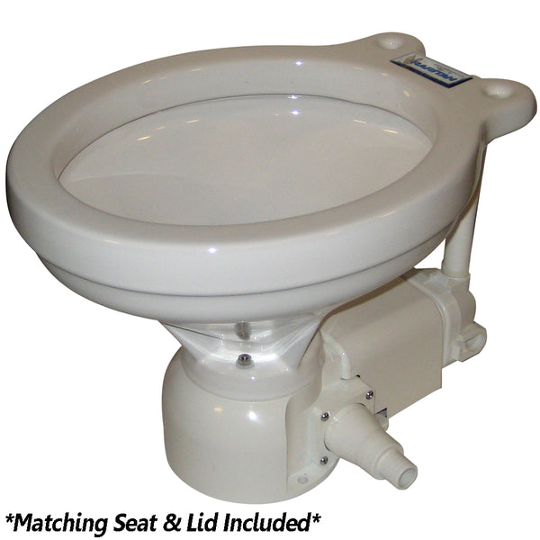 Raritan Sea Era QC Electric Toilet - Household Style - Integral Pump - Straight  90 Discharge - 12v