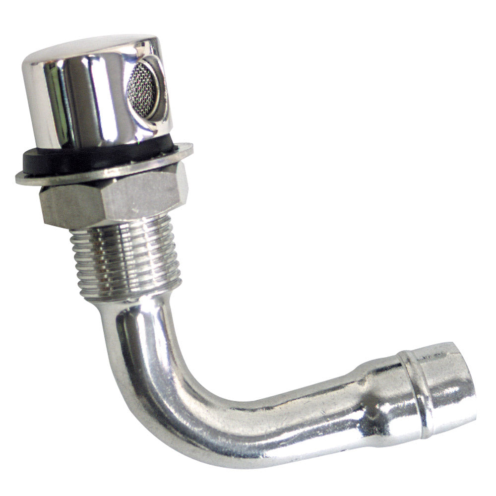 Whitecap Fuel Vent - Round Head, 90 Degree, 9/16&quot; Hose [S-7033C]