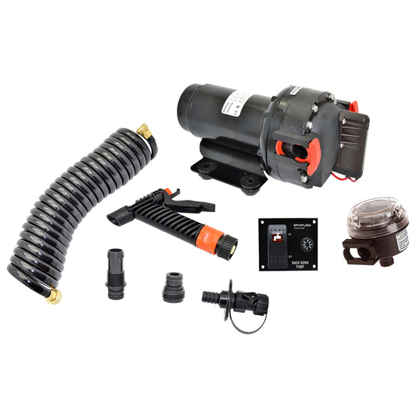 5813858138Johnson Pump Aqua Jet 5.2 GPH Washdown Pump Kit w/Hose - 12V
