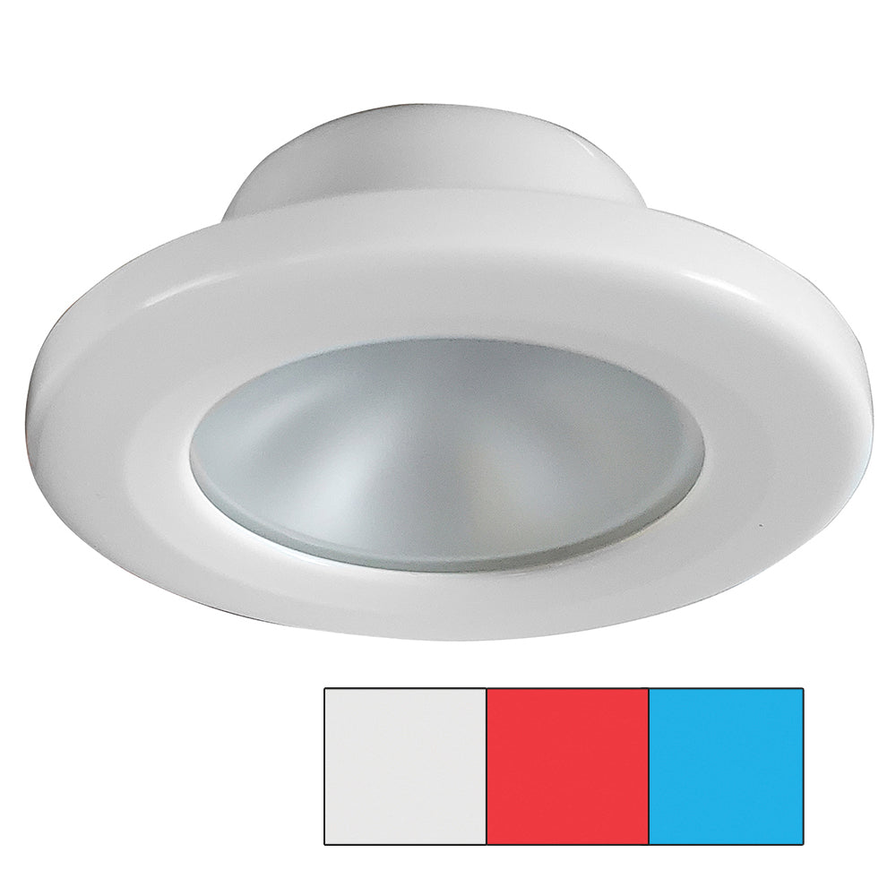 i2Systems Apeiron A3120 Screw Mount Light - Red, Cool White &amp; Blue - White Finish [A3120Z-31HAE]