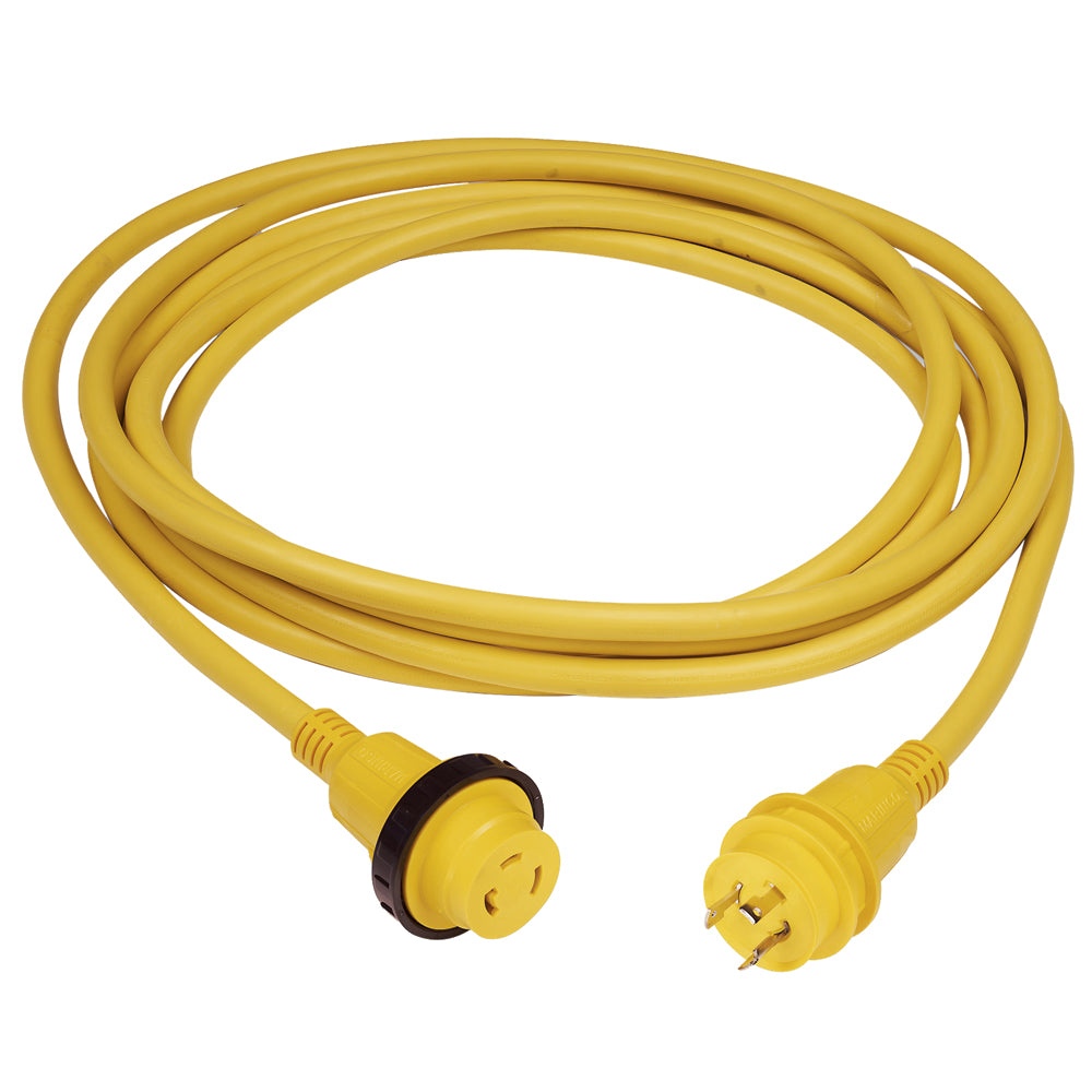 Marinco 30A 25&#39; Molded Cordset - 125V - Yellow [199117]