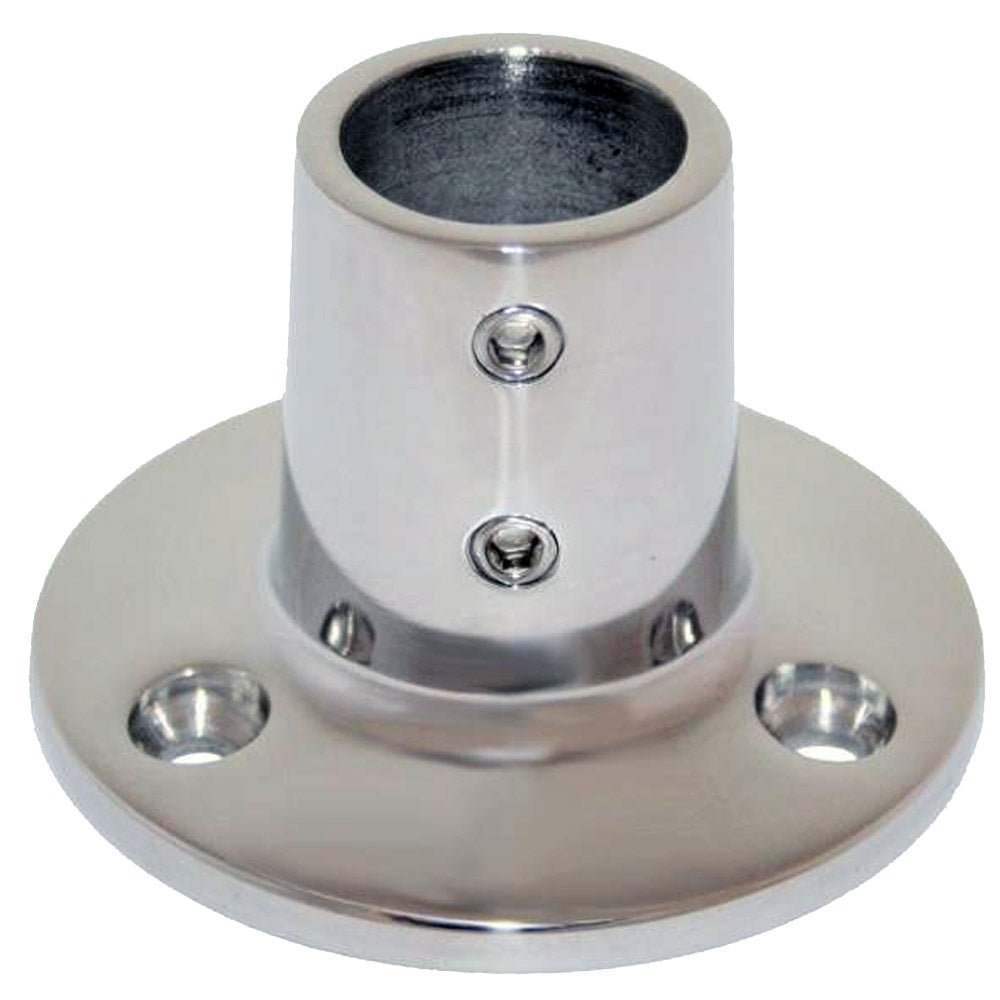 Whitecap &quot; O.D. 90 Degree Round Base SS Rail Fitting [6039C]