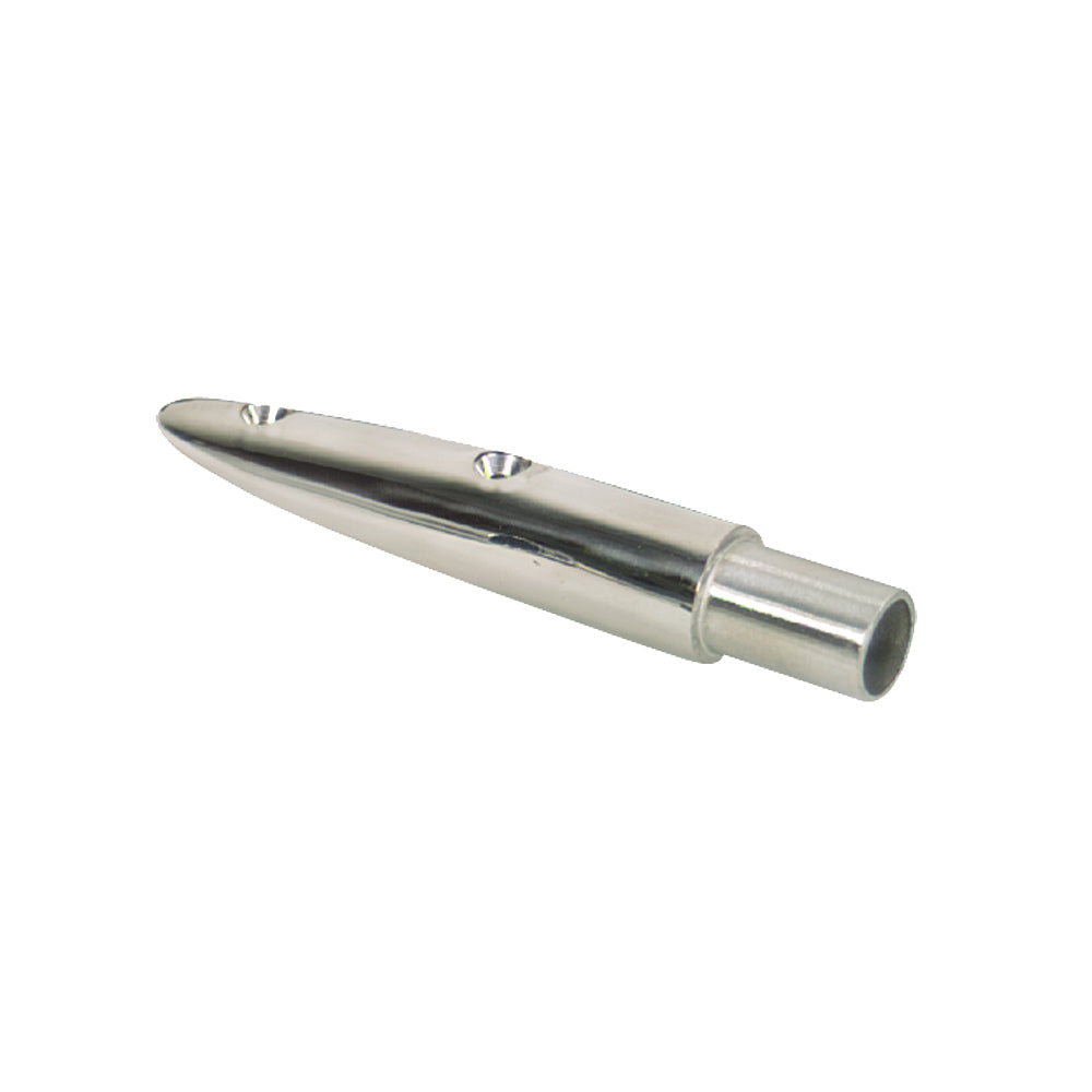 Whitecap 16-1/2 Degree Rail End (End-Out) - 316 Stainless Steel - 7/8&quot; Tube O.D. [6050]