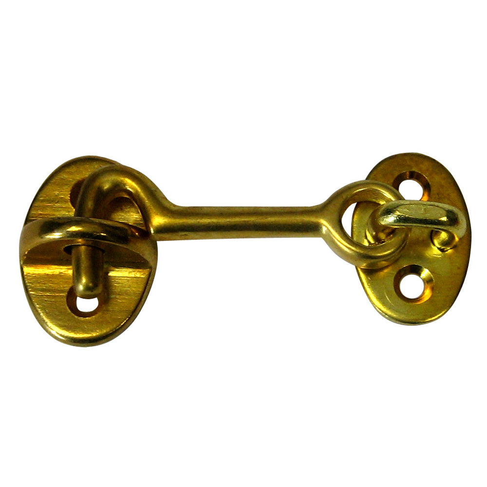 Whitecap Cabin Door Hook - Polished Brass - 2&quot; [S-1401BC]