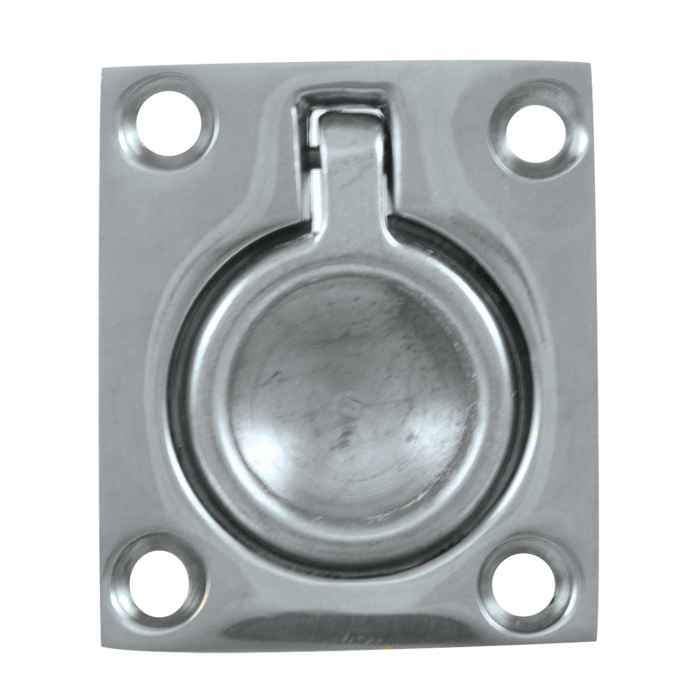 Whitecap Flush Pull Ring - CP/Brass - 1-1/2&quot; x 1-3/4&quot; [S-3360C]