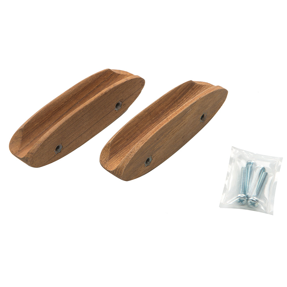 Whitecap Teak Oval Drawer Pull - 4&quot;L - 2 Pack [60147-A]