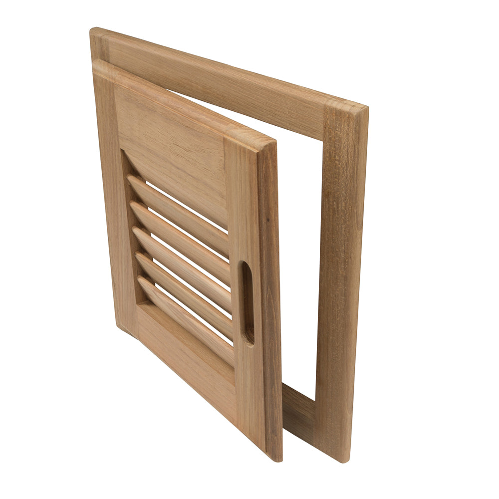 Whitecap Teak Louvered Door &amp; Frame - Right Hand - 12&quot; x 12&quot; [60720]