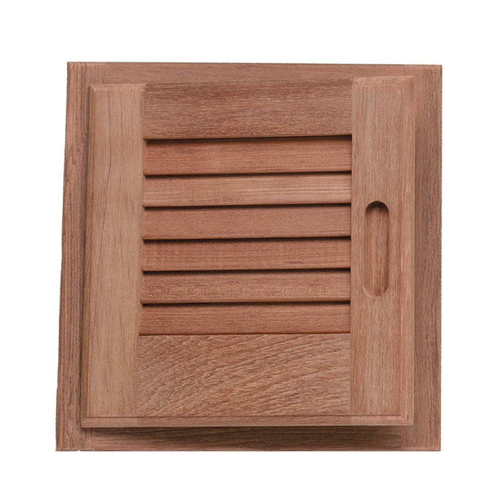 Whitecap Teak Louvered Door &amp; Frame - Left Hand - 12&quot; x 12&quot; [60721]