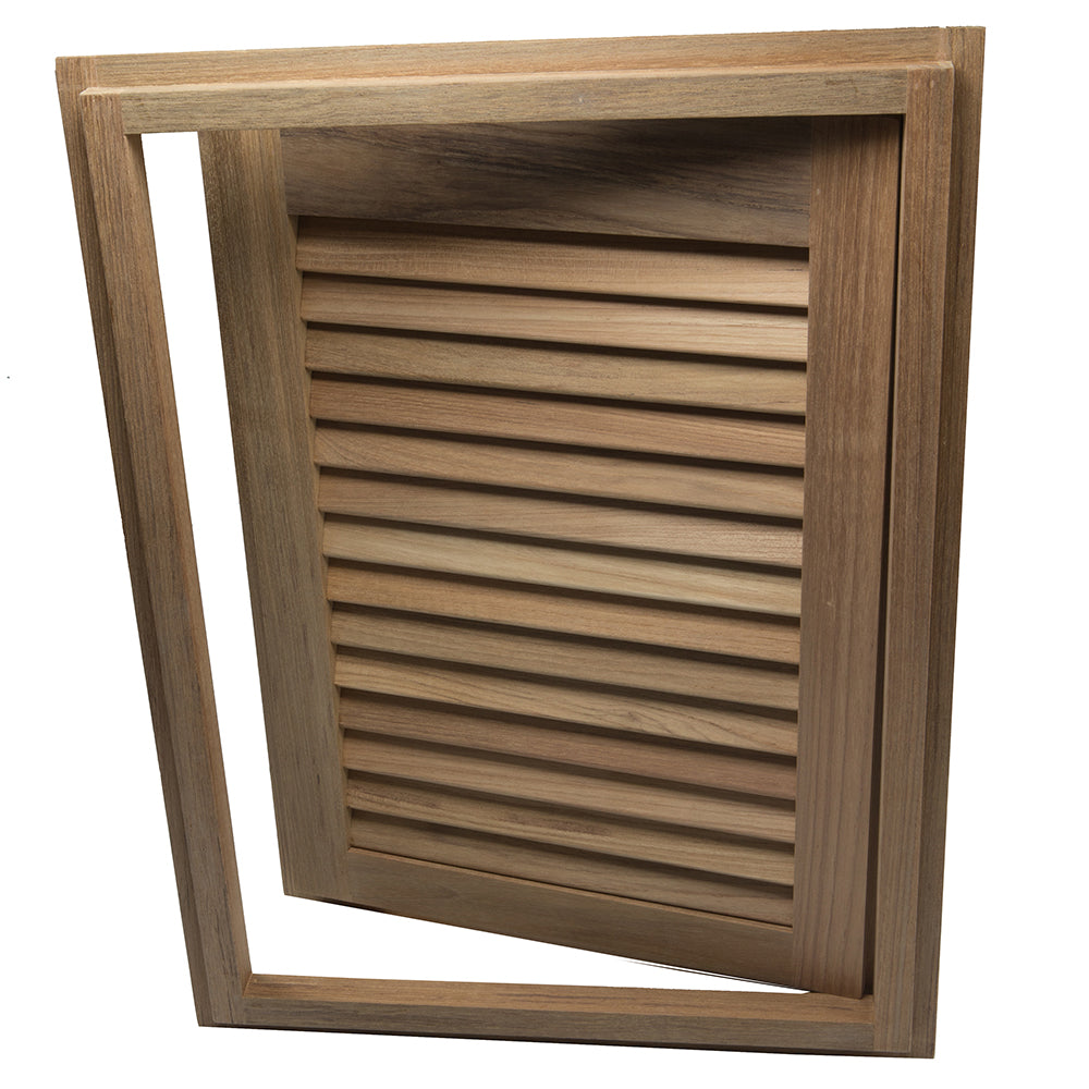 Whitecap Teak Louvered Door &amp; Frame - Right Hand - 15&quot; x 20&quot; [60724]