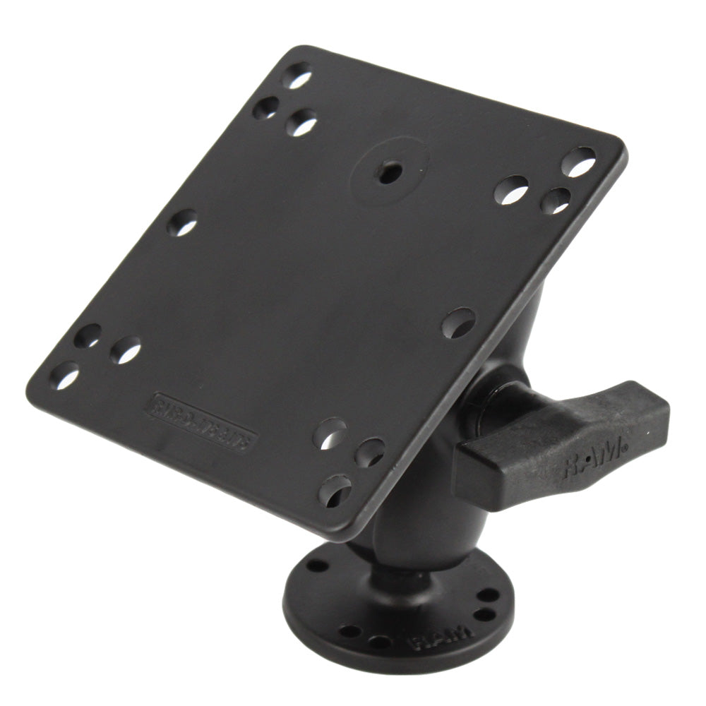 RAM Mount 4.75&quot; Square Base VESA Plate 75mm and 100mm Hole Patterns w/Short Arm Surface Mount [RAM-101U-B-246]