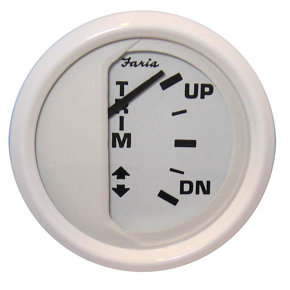 Faria Dress White 2&quot; Trim Gauge (J/E/Suzuki Outboard) [13123]