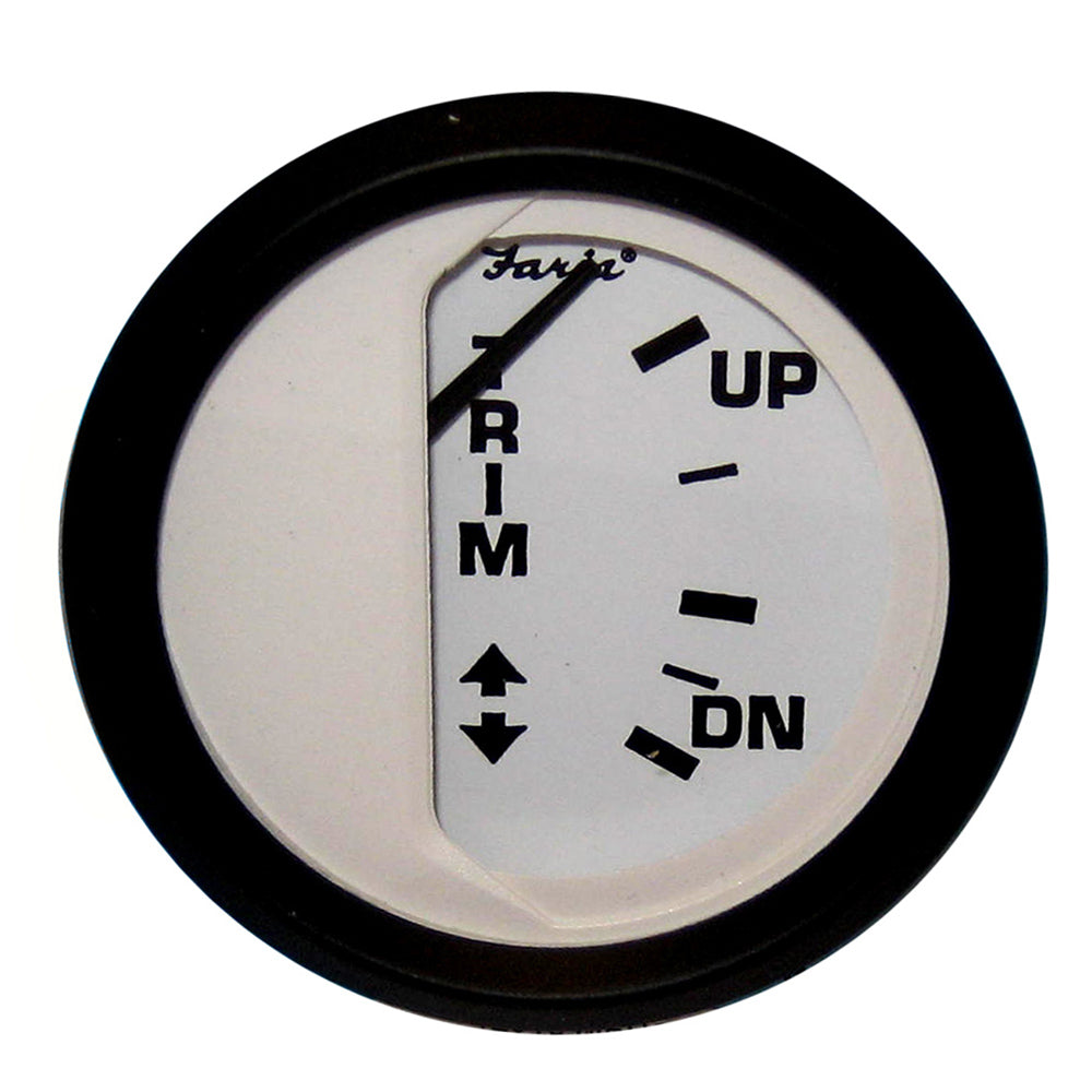 Faria Euro White 2&quot; Trim Gauge f/ Mercury / Mariner /Mercruiser/Volvo DP/ Yamaha 01 and Newer [12916]