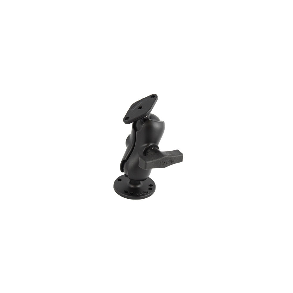 RAM Mount Screw Down Surface Mount Short Arm 1.5&quot; Ball [RAM-138U-B]