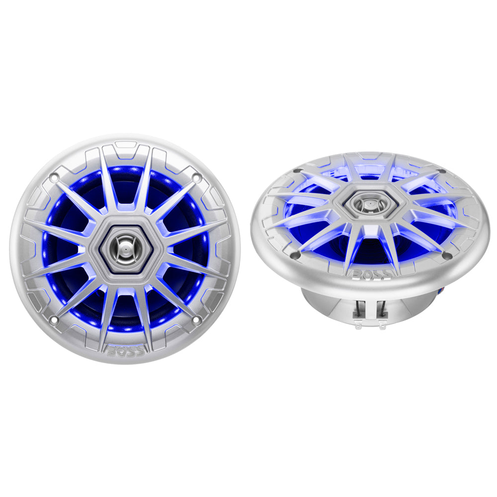 Boss Audio 6.5&quot; MRGB65S Speakers w/RGB Lighting - Silver - 200W [MRGB65S]