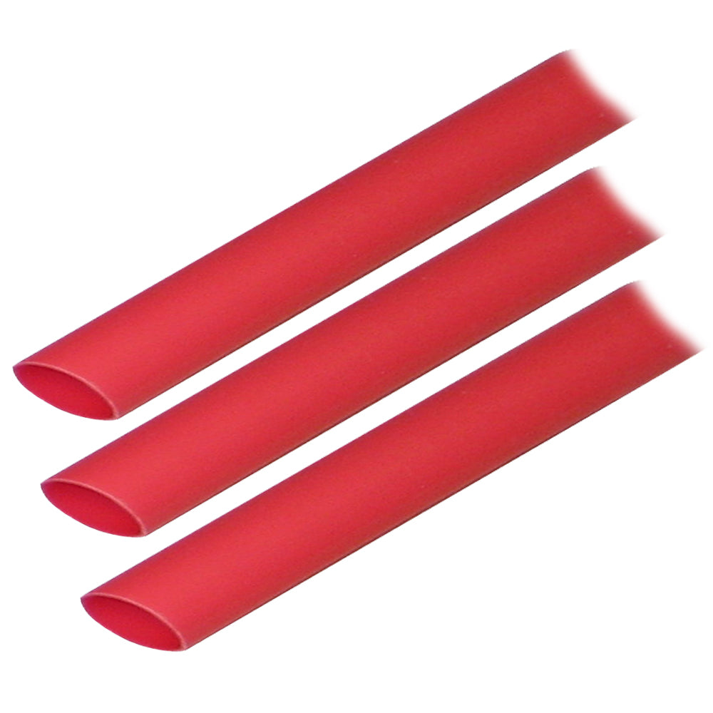 Ancor Adhesive Lined Heat Shrink Tubing (ALT) - 1/2&quot; x 3&quot; - 3-Pack - Red [305603]