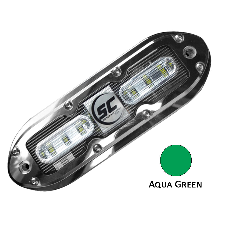 Shadow-Caster SCM-6 LED Underwater Light w/20&#39; Cable - 316 SS Housing - Aqua Green [SCM-6-AG-20]