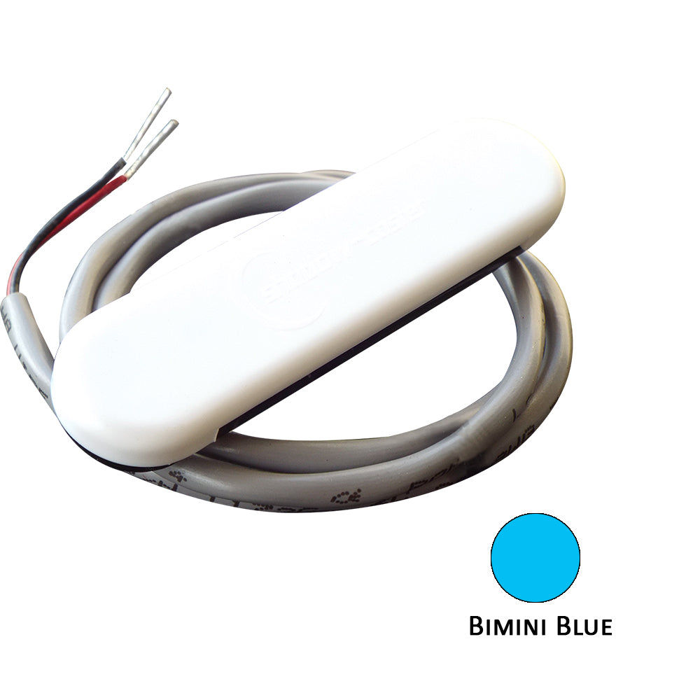 Shadow-Caster Courtesy Light w/2&#39; Lead Wire - White ABS Cover - Bimini Blue - 4-Pack [SCM-CL-BB-4PACK]