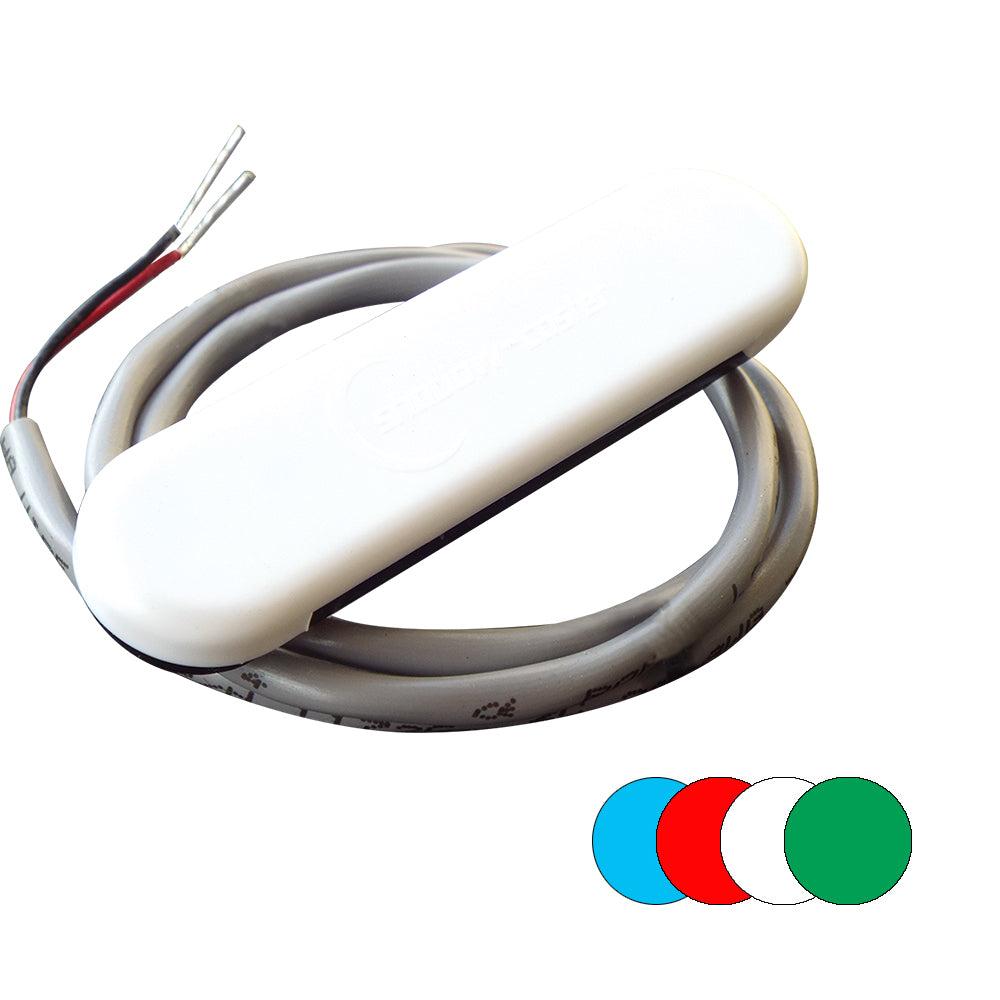 Shadow-Caster Courtesy Light w/2&#39; Lead Wire - White ABS Cover - RGB Multi-Color - 4-Pack [SCM-CL-RGB-4PACK]