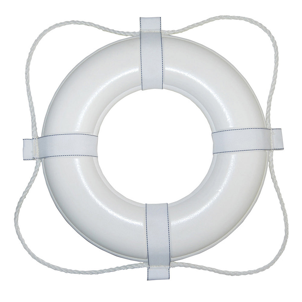 Taylor Made White 30&quot; Foam Ring Buoy w/White Grab Line [380]