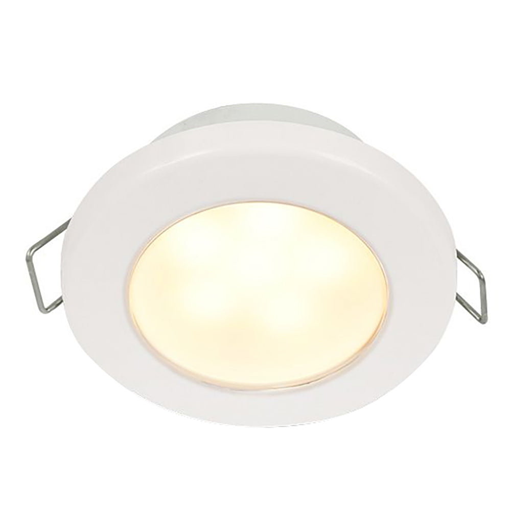 Hella Marine EuroLED 75 3&quot; Round Spring Mount Down Light - Warm White LED - White Plastic Rim - 12V [958109511]