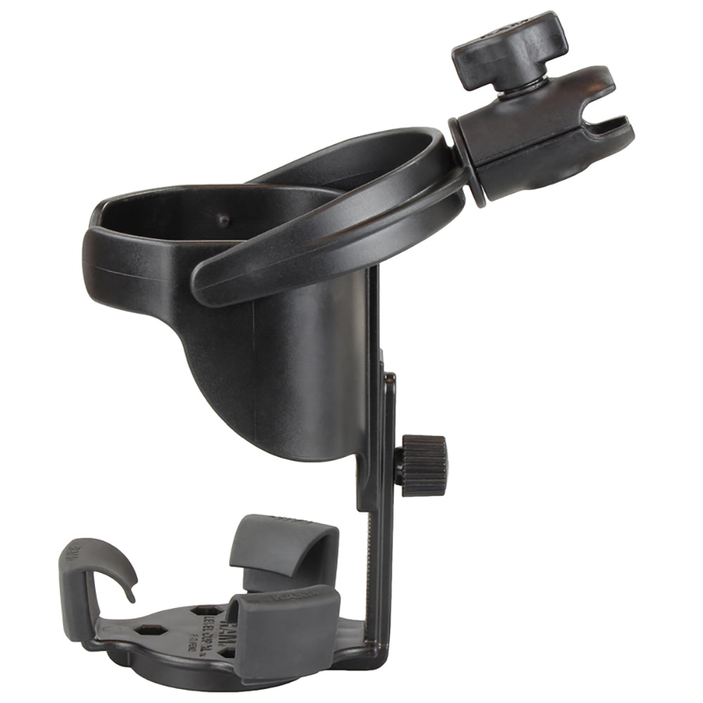 RAM Mount Level Cup XL Low Profile Mount w/Large Strap Clamp Base
