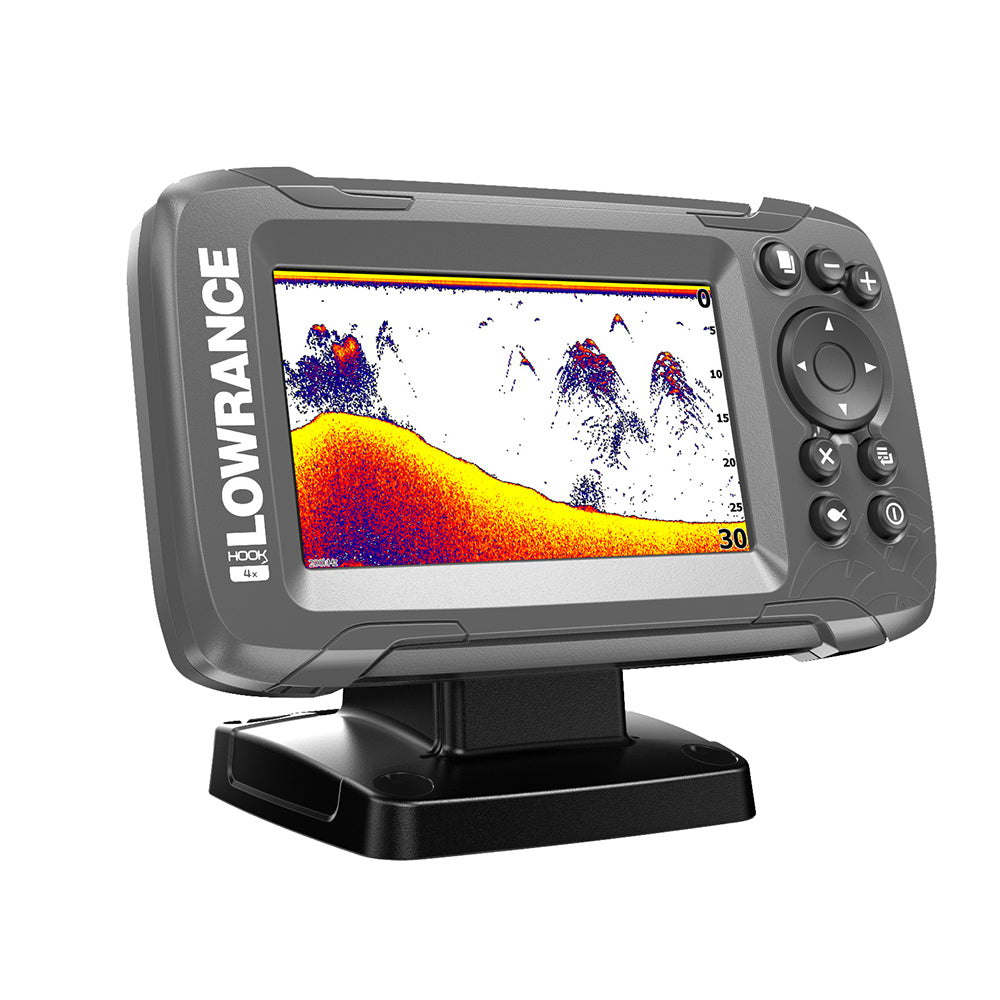 Lowrance HOOK2-4x 4&quot; Bullet Fishfinder Transom Mount Bullet Skimmer Transducer [000-14012-001]