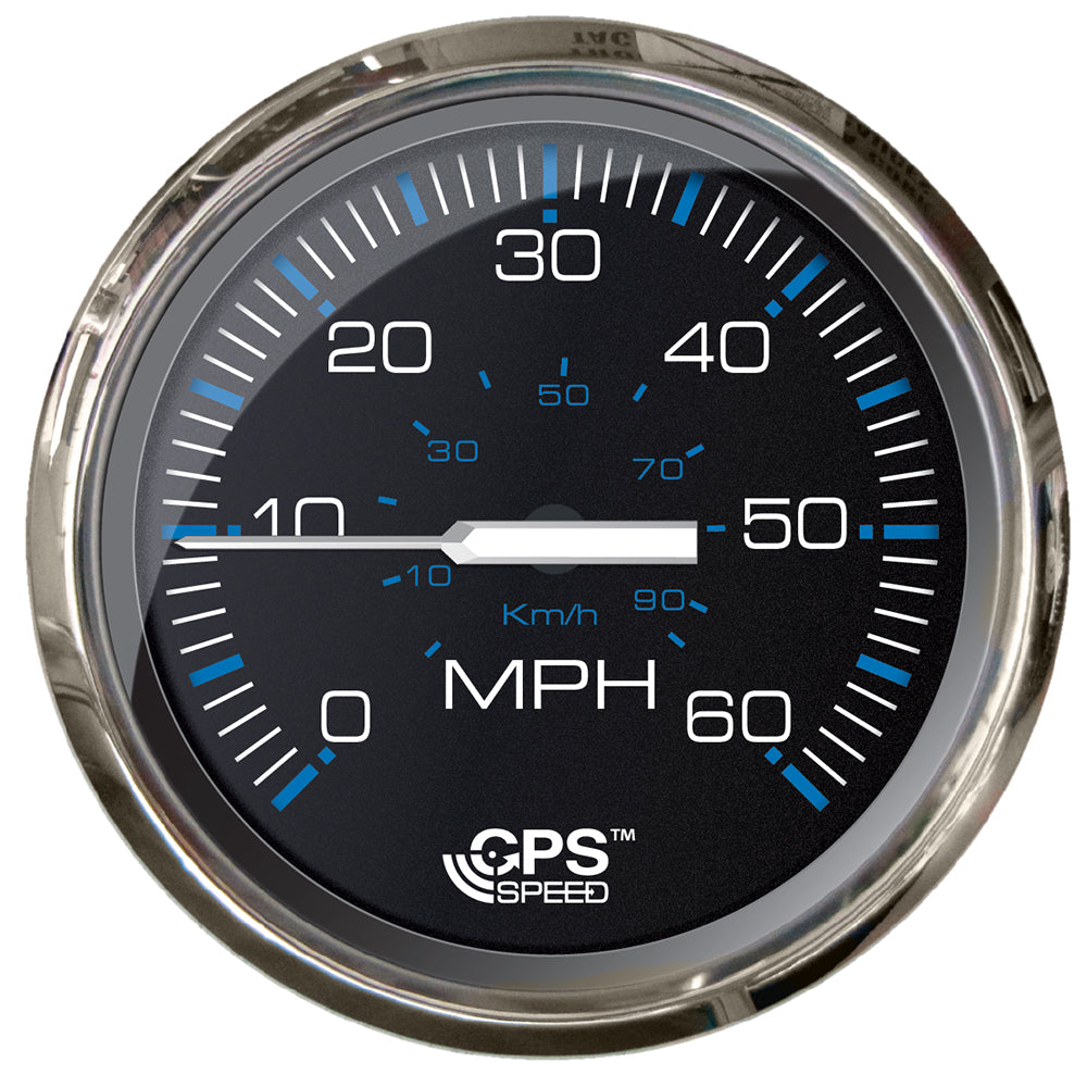 Faria Chesepeake Black 4&quot; Studded Speedometer - 60MPH (GPS) [33749]