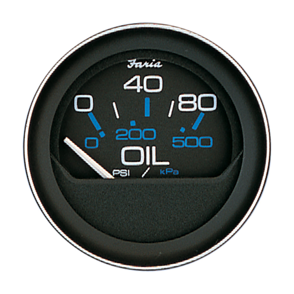 Faria Coral 2&quot; Oil Pressure Gauge (80 PSI) [13002]