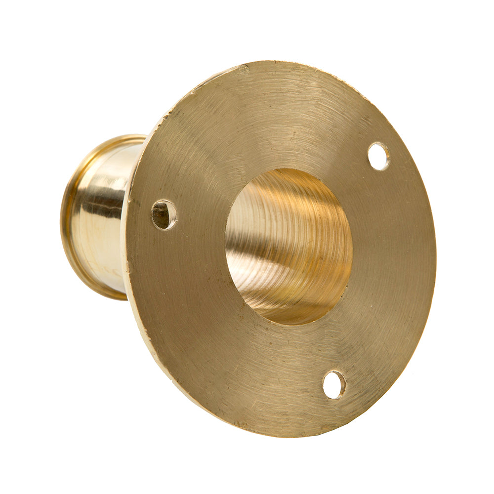 Whitecap Top-Mounted Flag Pole Socket Polished Brass - 1&quot; ID [S-5002B]